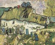 Vincent Van Gogh Farmhouse with Two Figures (nn04) oil painting reproduction
